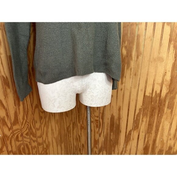 Madewell Province Cross Back Knit Sweater Green Long Sleeve Size XS Cotton Blend - Picture 3 of 10